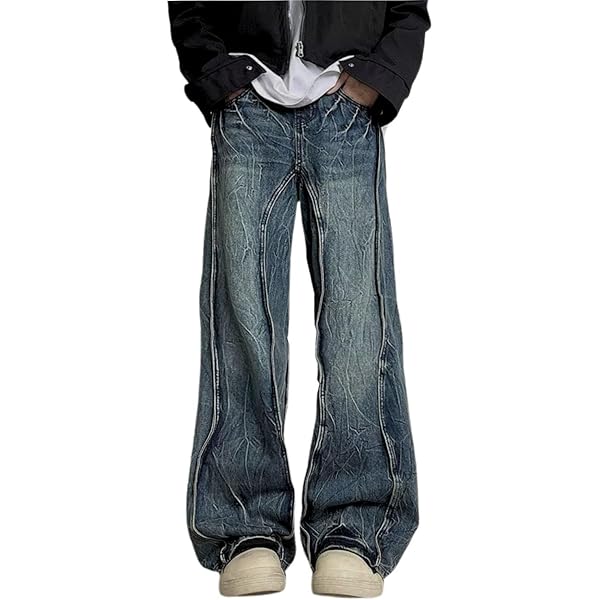 Womens Y2K Jeans Harajuku Flame Jeans Grunge High Waisted